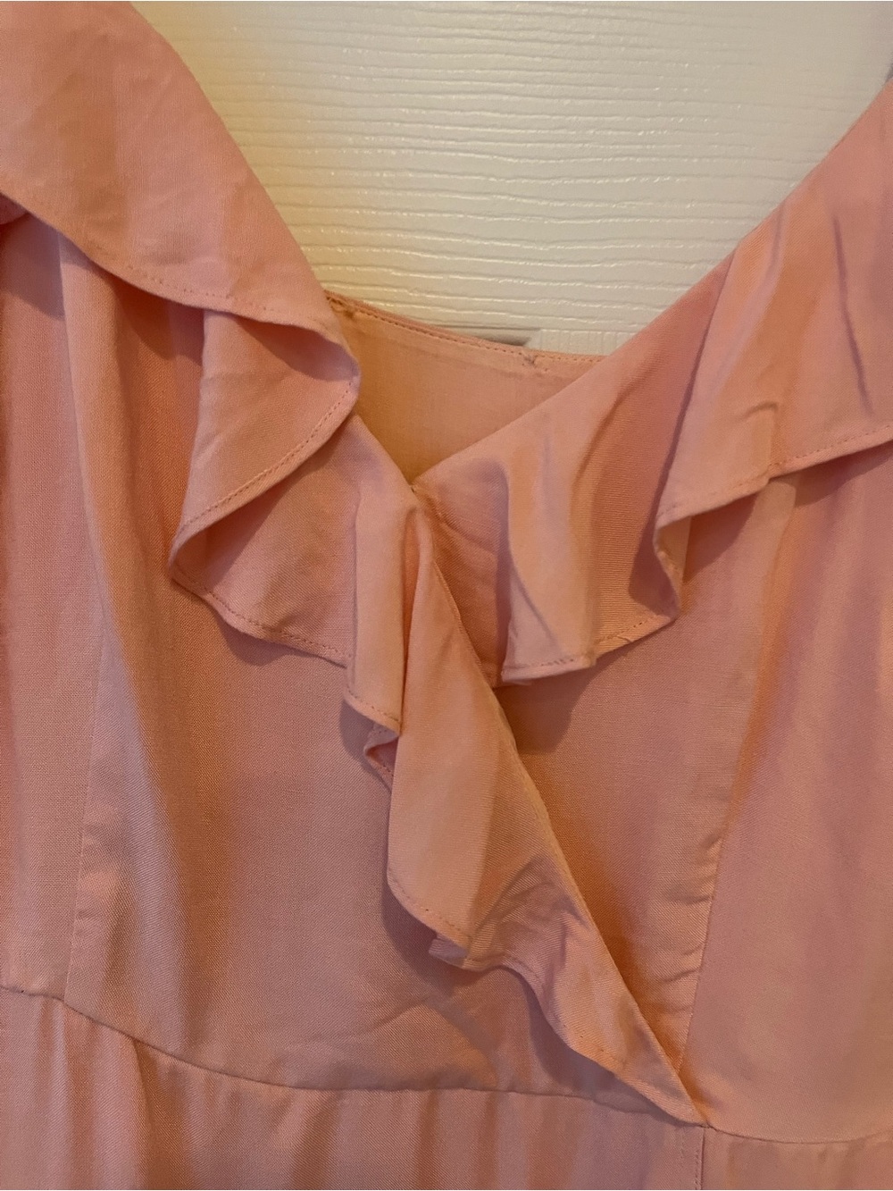 PAIGE Ruffle Maxi Dress Barbiecore Flowy Wrap Coquette Resort XS - Picture 5 of 14